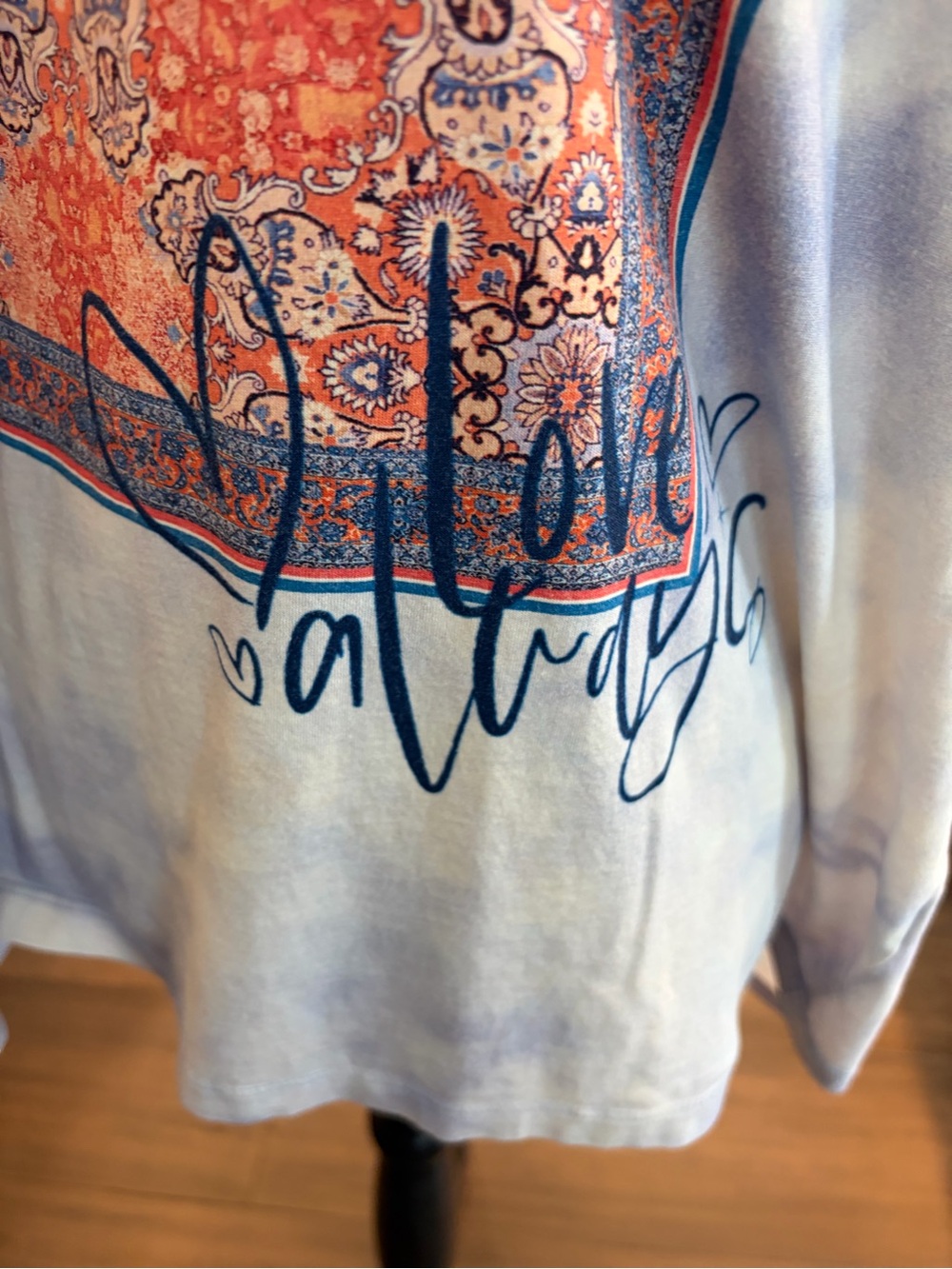 Johnny Was Light Purple Washed Crewneck Tee - Picture 5 of 6